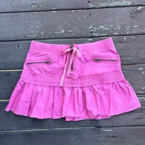 Vintage Y2K Wet Seal 90’s 2000’s Pink Women's Skirt with Zipper Details Size M